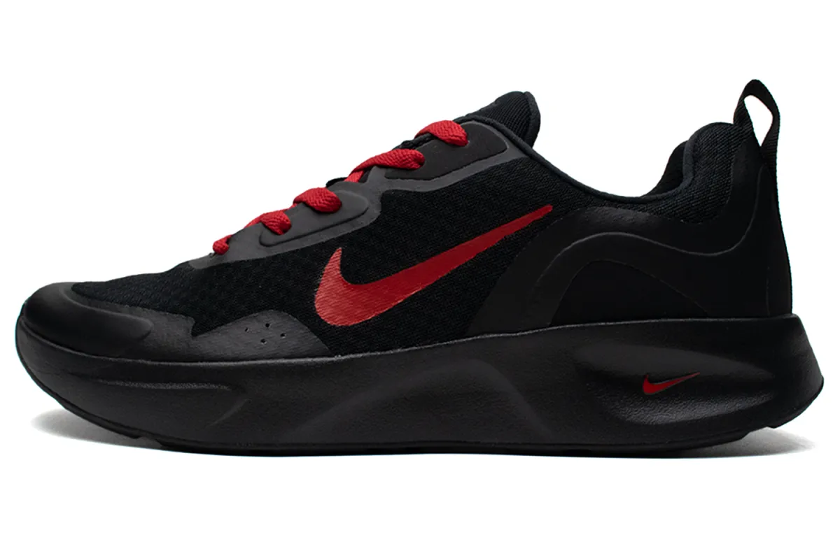 Nike Wearallday Breathable Lightweight Breathable And Lightweight Low top Running Shoes Men's Black Red