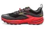Brooks Cascadia 16 Cushioning, Wear Resistant Low top Casual Running Shoes Men's Black Red