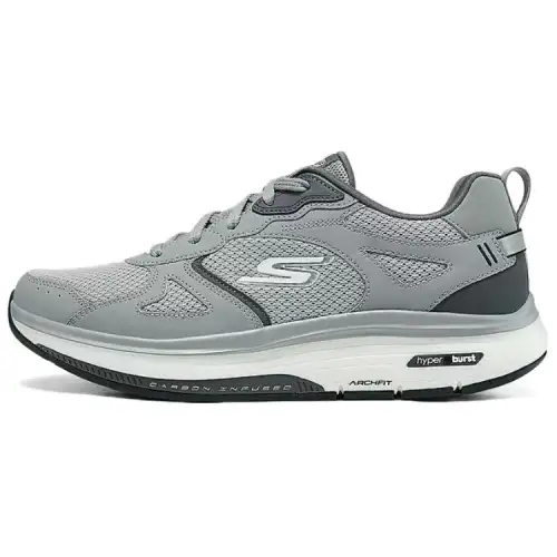 Skechers MEN'S GO WALK Cushioning Coverage Rebound Cushioning Coverage Rebound Low top Casual Running Shoes Men's Gray