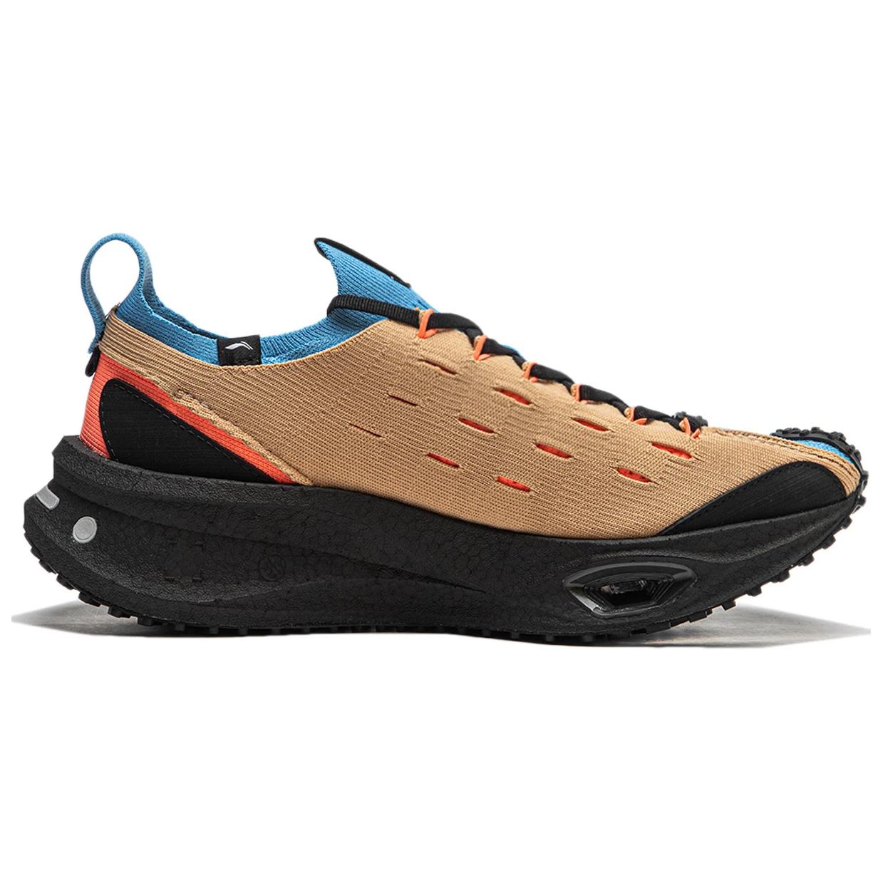 Li Ning Cushioning, Wear Resistant Low top Sports Casual Shoes Unisex Brown Blue