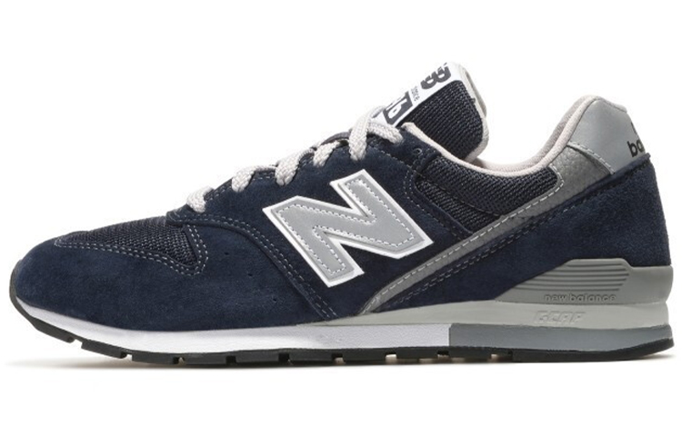 New Balance NB 996 classic versatile synthetic leather low-cut casual running shoes for men and women, navy blue D wide