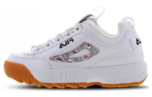 FILA Disruptor Abrasion Resistant Breathable Height Increasing Low top Running Shoes Women's White