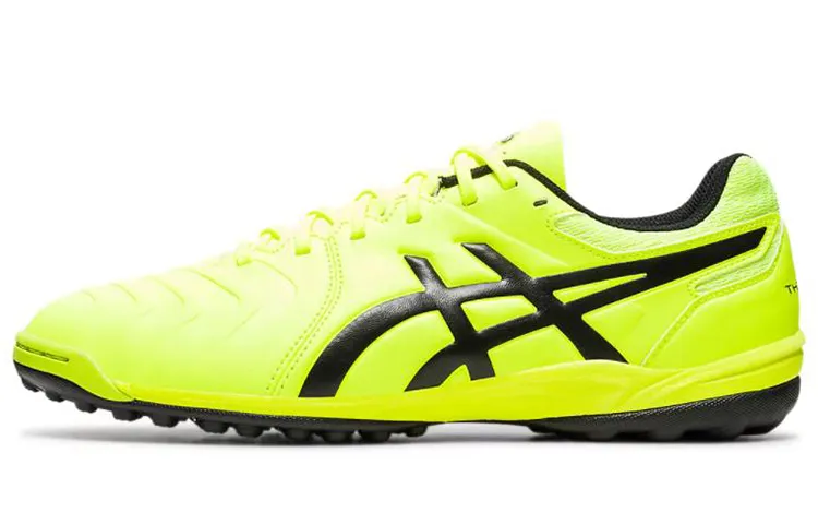 Asics Ds Light Club Synthetic Leather Low top Marathon Running Shoes Unisex Neon Yellow