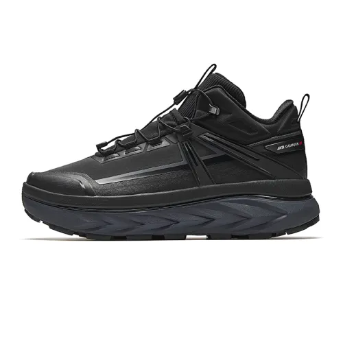 Anta Mountain Opening V2 Slip Resistant Abrasion Resistant Mid top Outdoor Shoes Men's Basic Black