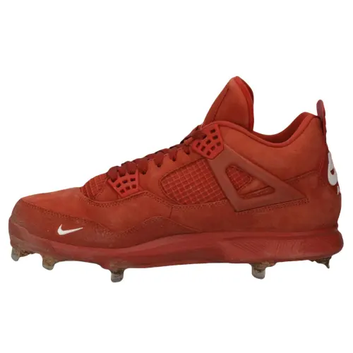 Jordan x Nigel Sylvester Air Jordan 4 Low Top Upper Height Casual Scenario Baseball Shoes Unisex Red