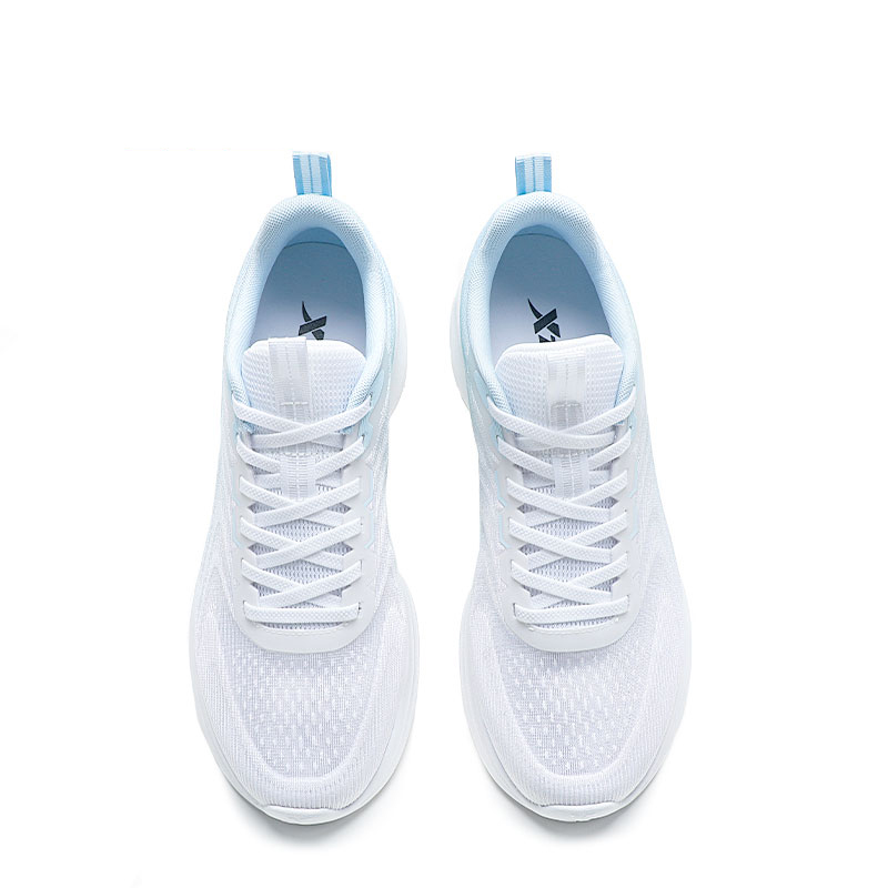 XTEP Breathable Moisture Wicking Low top Casual Running Shoes Men’s Classic White Ripple Blue