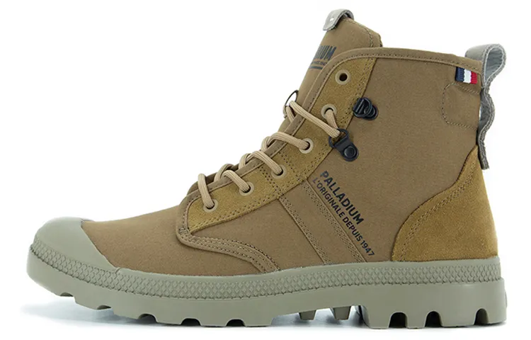 Palladium Pampa Outdoor Boots Unisex High Top Olive Green