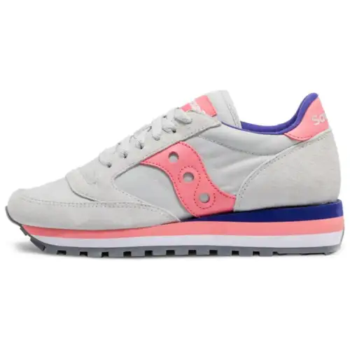 Saucony Jazz Triple Jazz Running Shoes Women's Low Top Gray/Pink/Blue