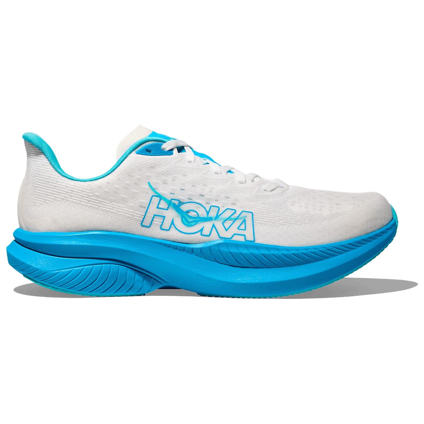 HOKA ONE ONE Mach 6 White Skyward Blue