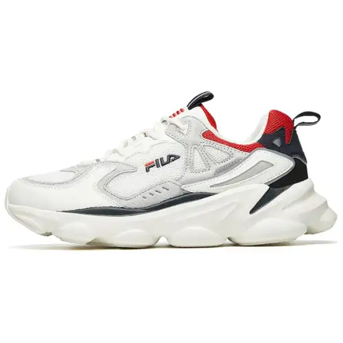 FILA Skipper Textile, Synthetic Leather Abrasion Resistant Breathable Low top Casual Running Shoes Women's