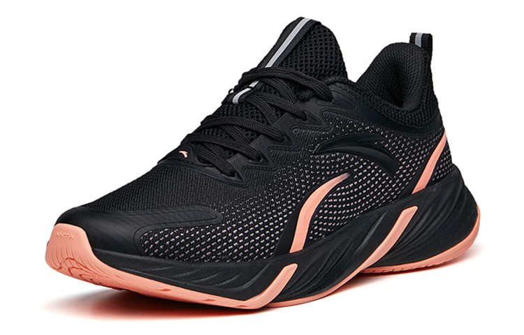 Anta Running Collection Breathable Low top Running Shoes Women’s Black Pink