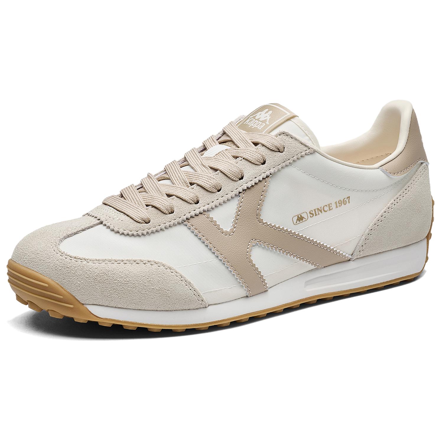 Kappa SERIES Slip Resistant Abrasion Resistant Low top Running Shoes Unisex Winter White Light Yellow Gray Khaki