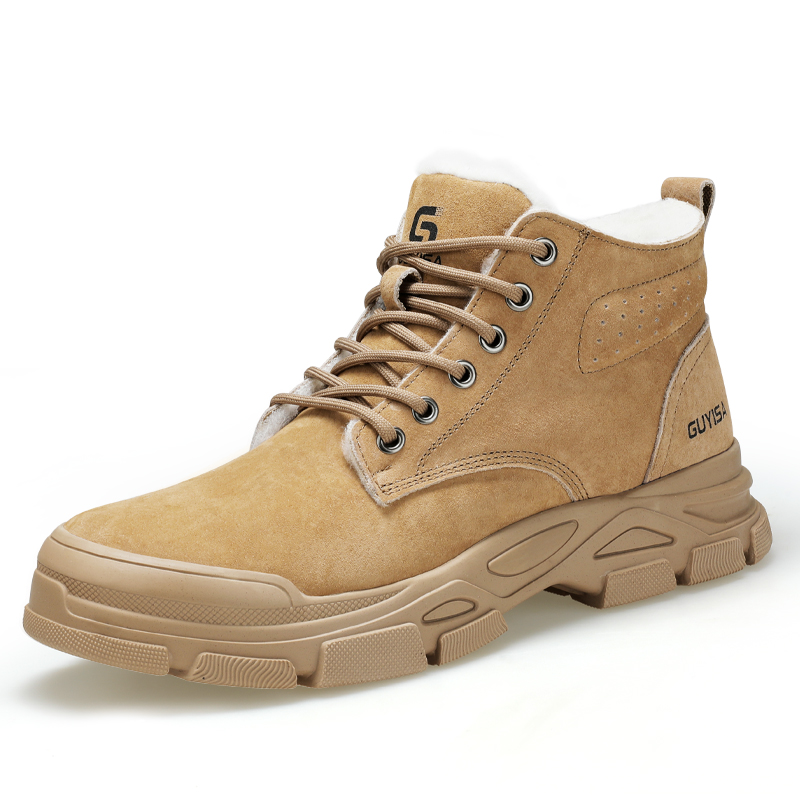 LANOUDUN Abrasion Resistant, Waterproof, And Impact Resistant High top Outdoor Shoes Unisex Brown