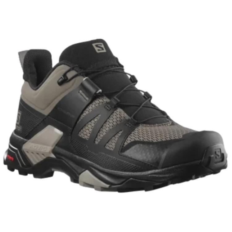 SALOMON X Ultra 4 Cushioning Slip Resistant Abrasion Resistant Waterproof Low top Outdoor Shoes Men’s Black Umber
