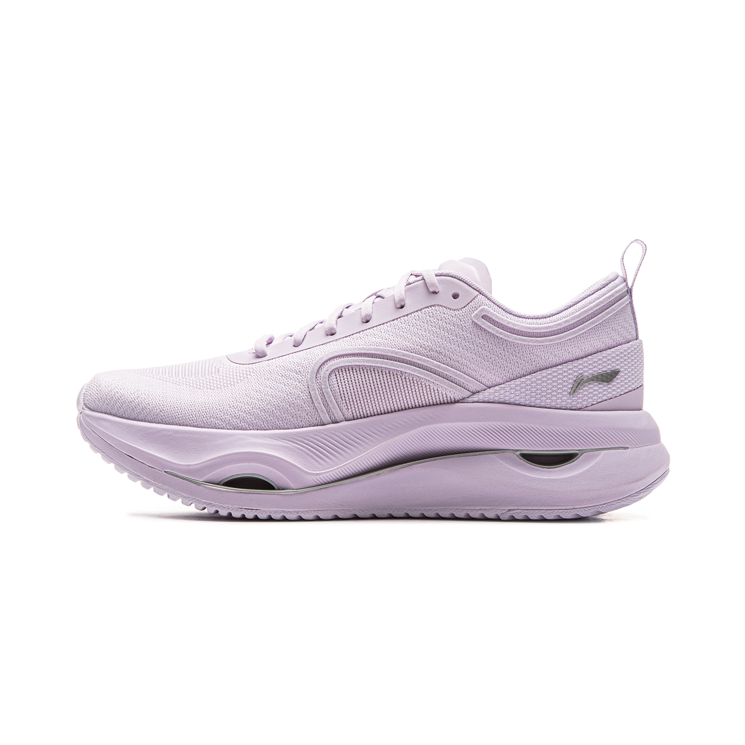 Li Ning Cushioning Slip Resistant Abrasion Resistant Breathable Support Low top Casual Running Shoes Women’s Purple