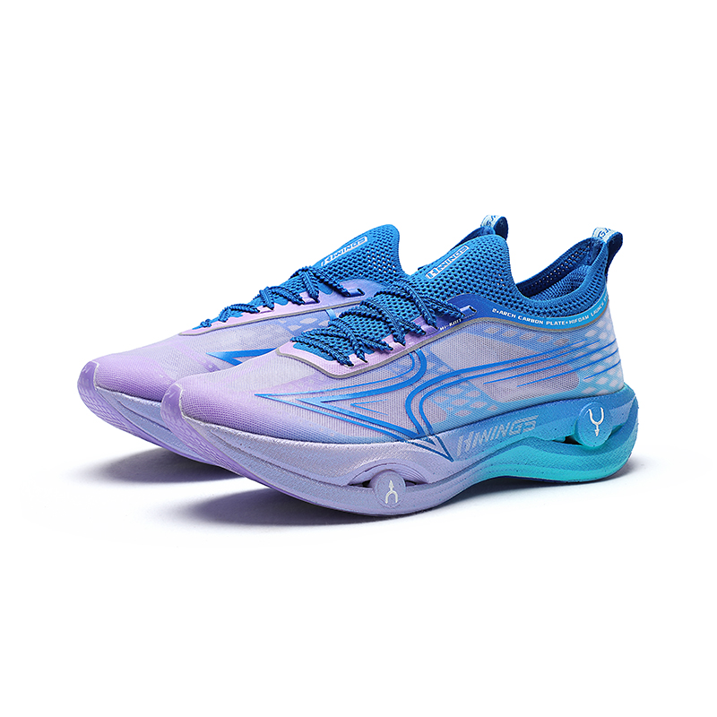 HEALTH Cushioning Breathable Low top Marathon Running Shoes Unisex Purple Blue