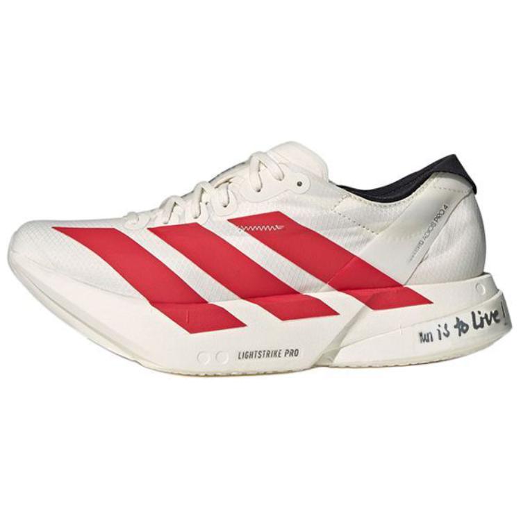 Adidas Adizero Adios Pro 4 Low top Marathon Long Distance Running Shoes Women’s White Red