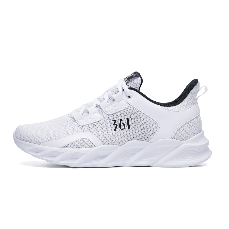 361° Cushioning, Wear Resistant Low top Running Shoes Men’s White Obsidian Black