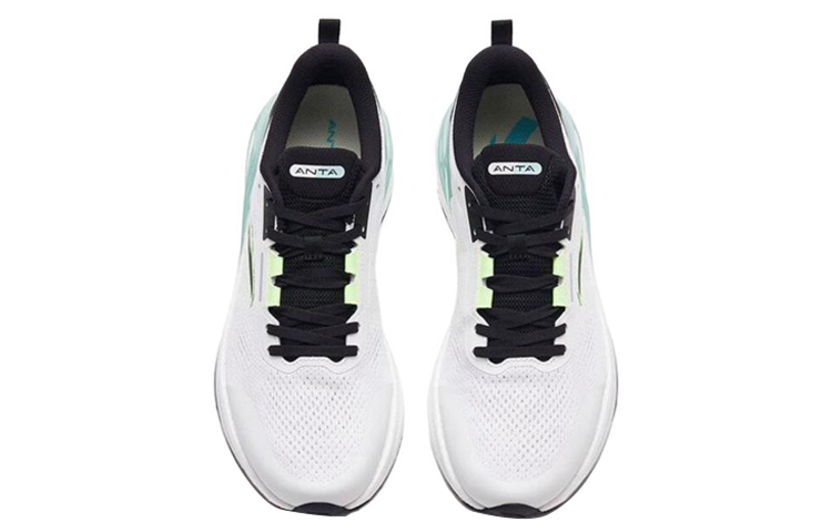 Anta C100 Abrasion Resistant Low top Running Shoes Men’s Black And White Cyan
