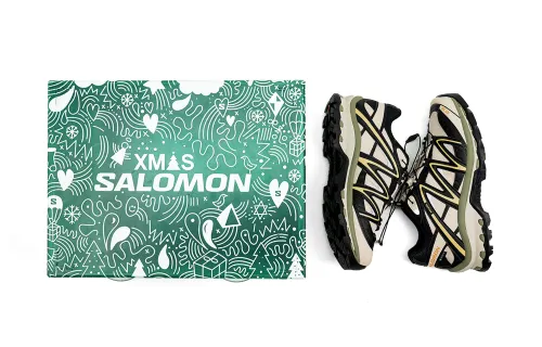 SALOMON XT Quest GTX Fashion Cushioning Abrasion Resistant Waterproof Low top Outdoor Shoes Unisex Beige Umber