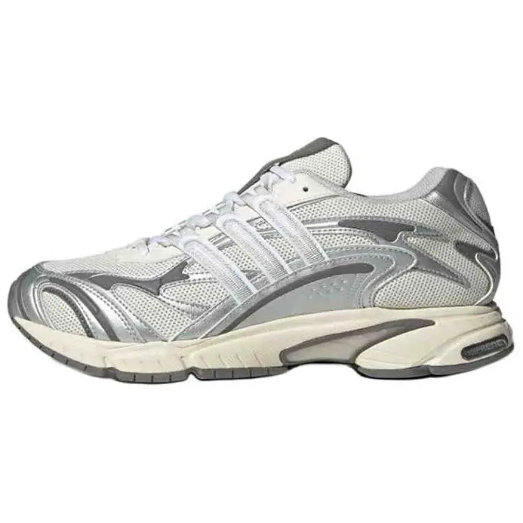 Adidas Temper Run 2.0 Slip Resistant Abrasion Resistant Low top Chunky Sneakers Unisex White Silver