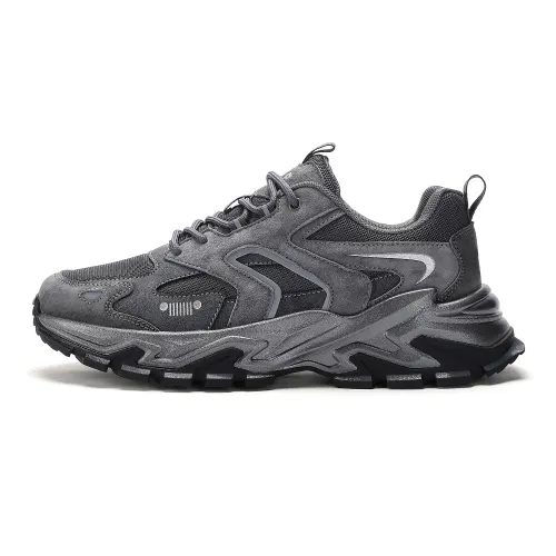 JEEP SPIRIT Darth Vader Cushioning Abrasion Resistant Breathable Height Increasing Low top Chunky Sneakers Men's