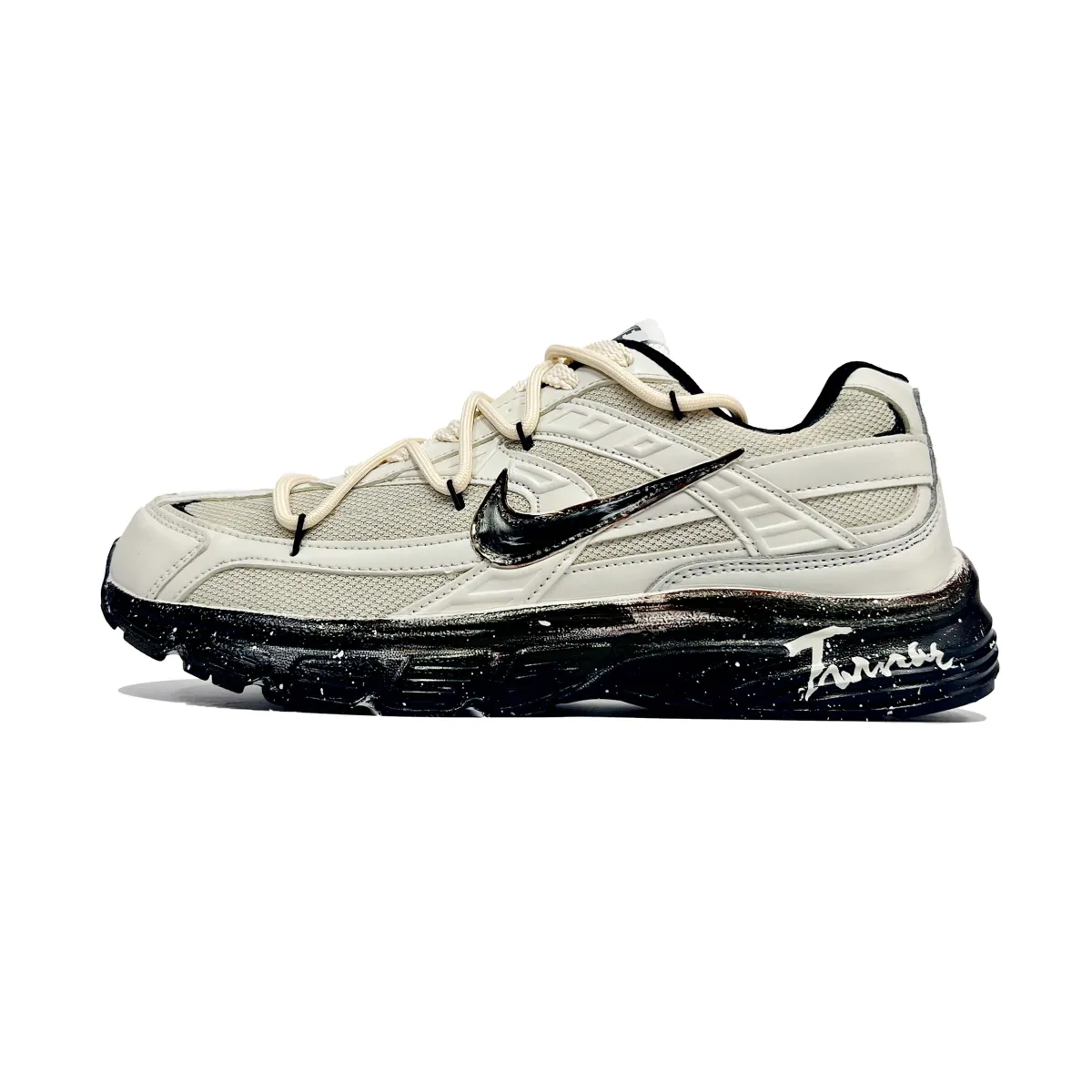 Nike Initiator Mesh Abrasion Resistant Abrasion Resistant Low top Running Shoes Unisex Beige Gray