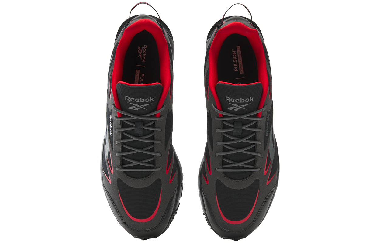 Reebok Slip Resistant Abrasion Resistant Low top Running Shoes Unisex Black/Red