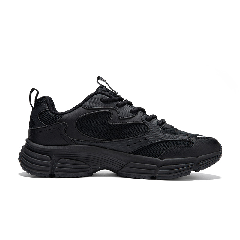 Erke Cushioning Slip Resistant Breathable Low top Casual Running Shoes Men’s Jet Black