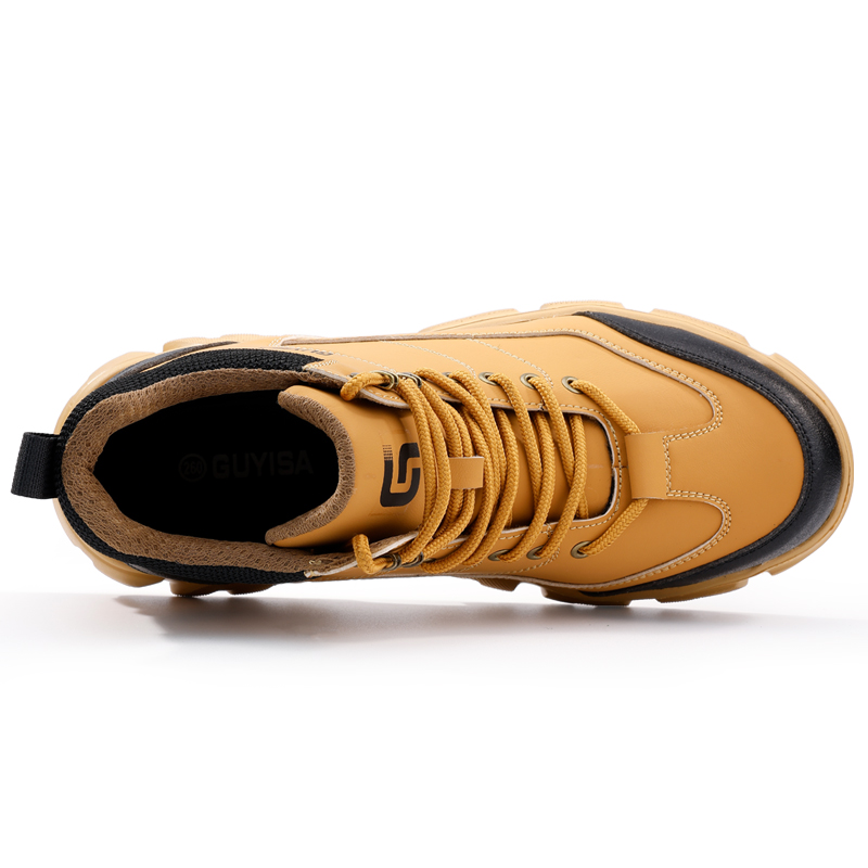 LANOUDUN Abrasion Resistant Impact Resistant High top Outdoor Shoes Men’s Yellow