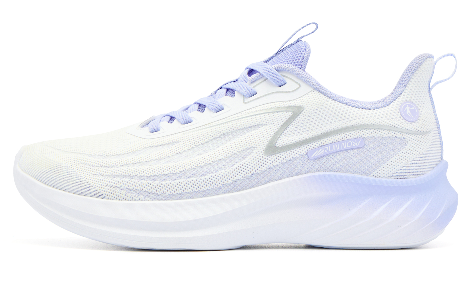 QIAODAN Cushioning Slip Resistant Abrasion Resistant Low top Casual Running Shoes Women’s White Purple