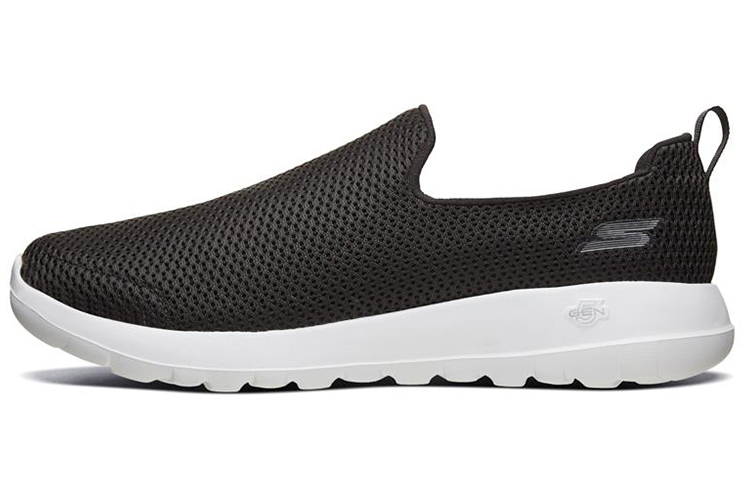 Skechers Skechers GO WALK Max slip-on soft sole mesh fabric non-slip wear-resistant breathable low-top running shoes men's black and white