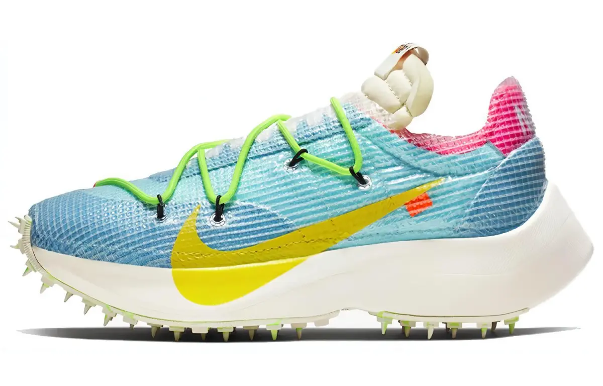 Nike x OFF WHITE Vapor Street Fabric Low top Casual Running Shoes Women's Yellow Blue