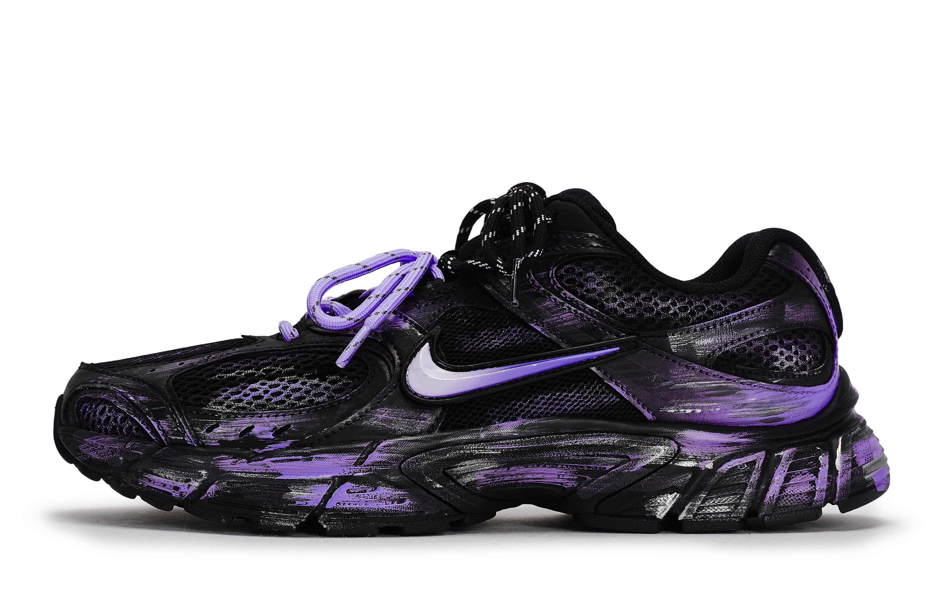 Nike V5 RNR Abrasion Resistant Abrasion Resistant Low top Running Shoes Unisex Black Silver Purple