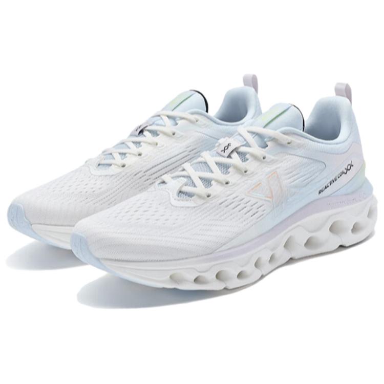 XTEP Breathable Cushioning Slip Resistant Low top Running Shoes Women’s White Blue Purple