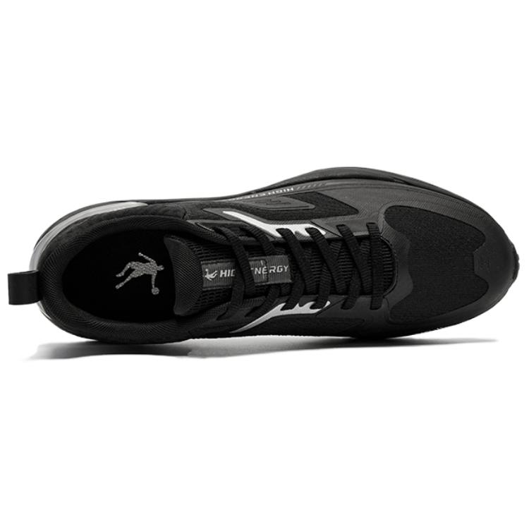 QIAODAN Cushioning Lightweight Cushioning Lightweight Low top Casual Training Running Shoes Men’s Black Silver