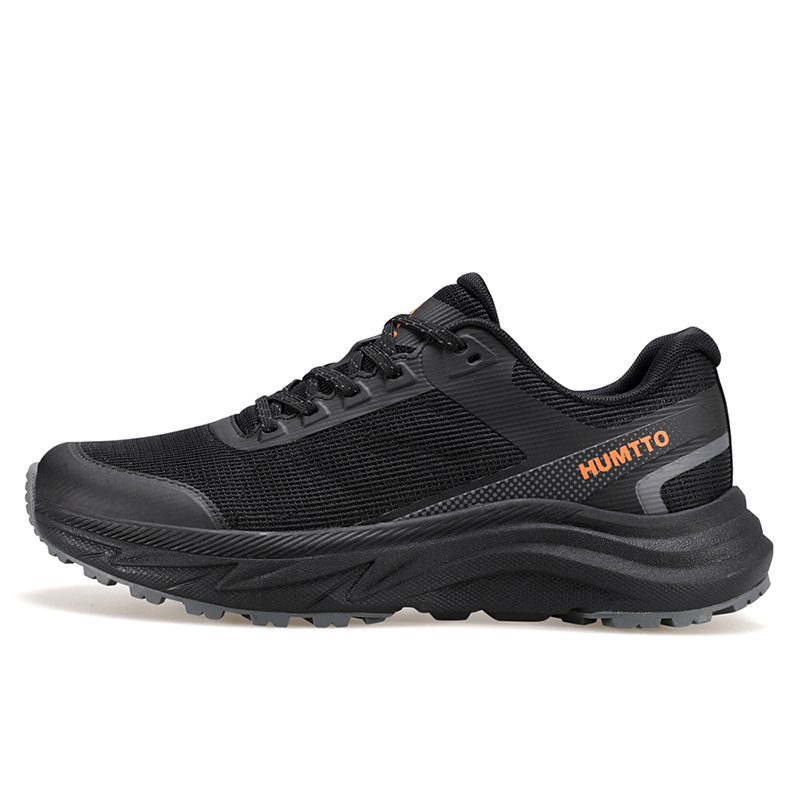 HUMTTO Cushioning Abrasion Resistant Breathable Impact Resistant Lightweight Rebound Low top Outdoor Shoes Men’s Black