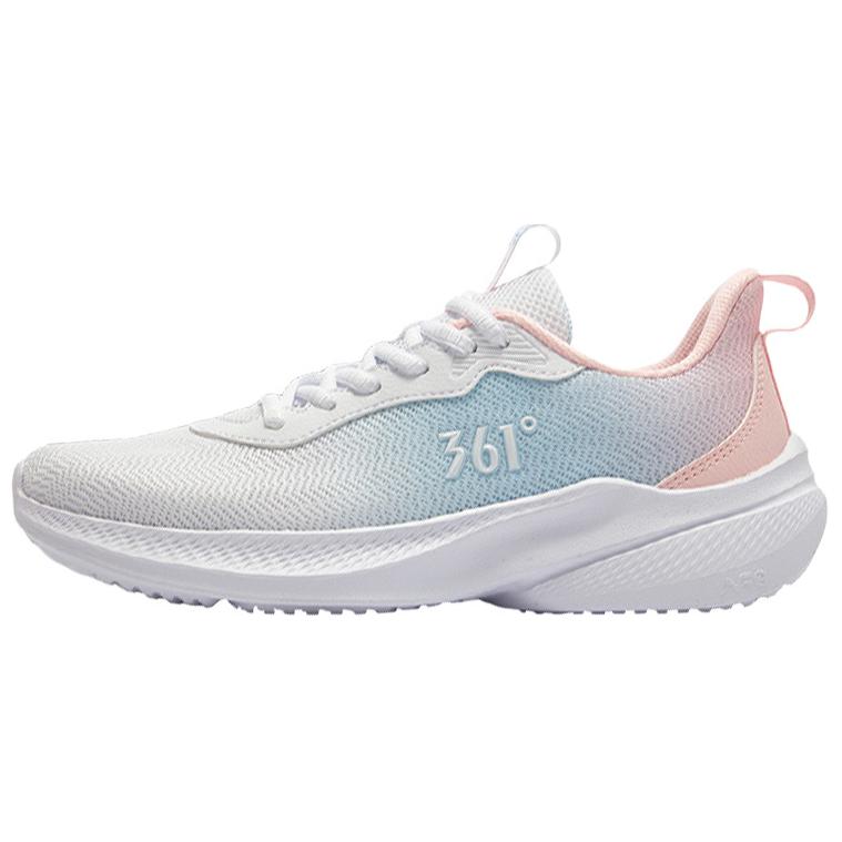 361° Slip Resistant And Abrasion Resistant Coverage Low top Casual Running Shoes Women’s White Pink Blue