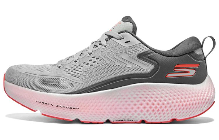 Skechers Skechers Go Run Max Road 6 Comfortable Low-top Casual Running Shoes Men's Gray Red