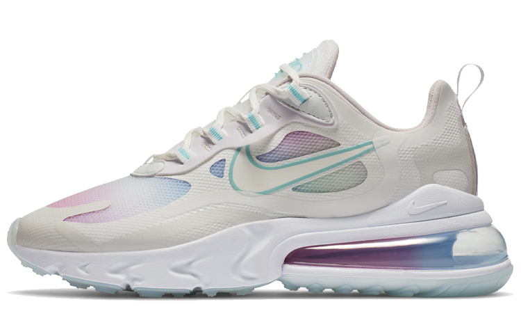 Nike Air Max 270 Retro Fabric Low Top Air Cushion Casual Running Shoes Women's White Blue Purple