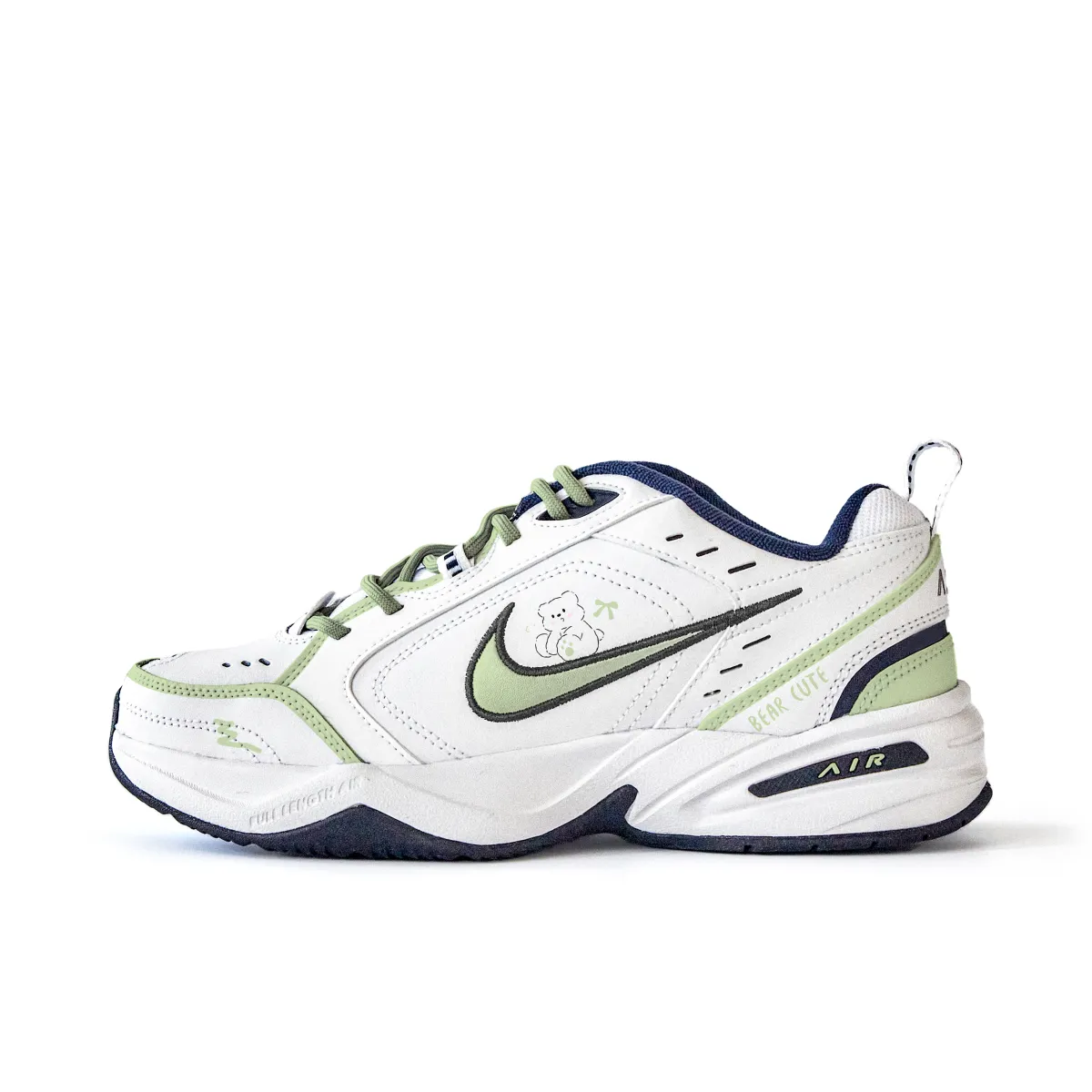 Nike Air Monarch 4 Slip Resistant Abrasion Resistant Low top Chunky Sneakers Unisex White