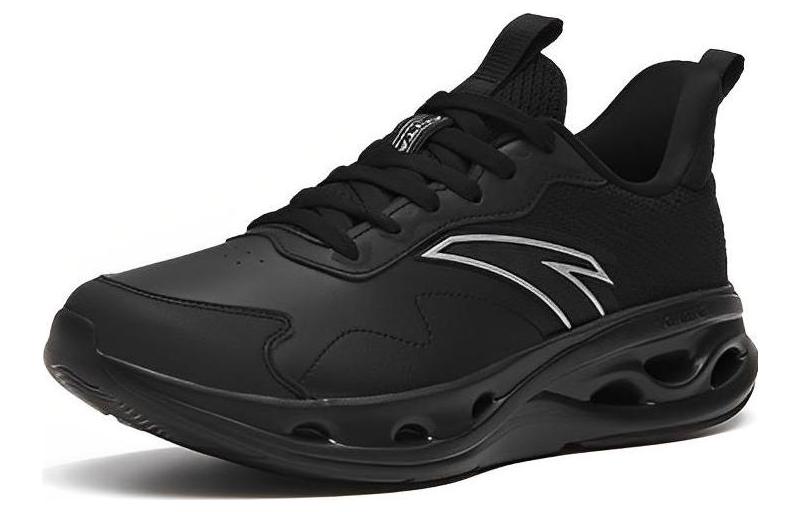 Anta Breathable Lightweight Rebound Low top Running Shoes Men’s Bright Black