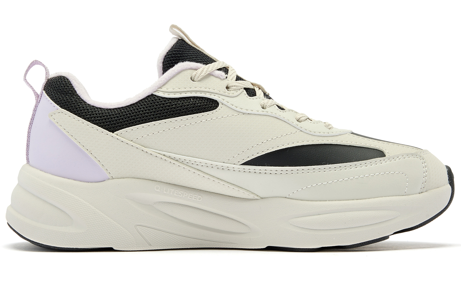 QIAODAN Retro Sports Versatile, Leather Upper Comfortable, Fleece Lined Insulated Shoes Fabric