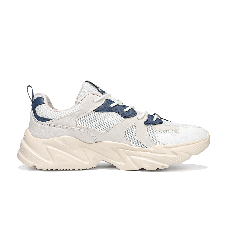 Erke Cushioning Slip Resistant Abrasion Resistant Low top Casual Running Shoes Men’s White Gray