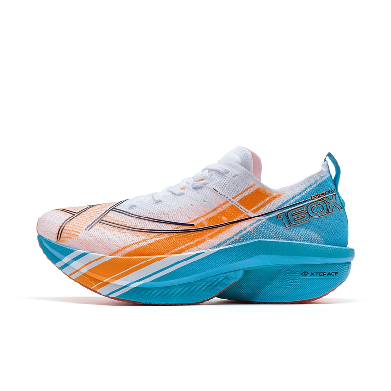 XTEP 160X 6.0 Pro Fabric Low top Carbon Plate Marathon Running Shoes Women's Le Mans Colorway