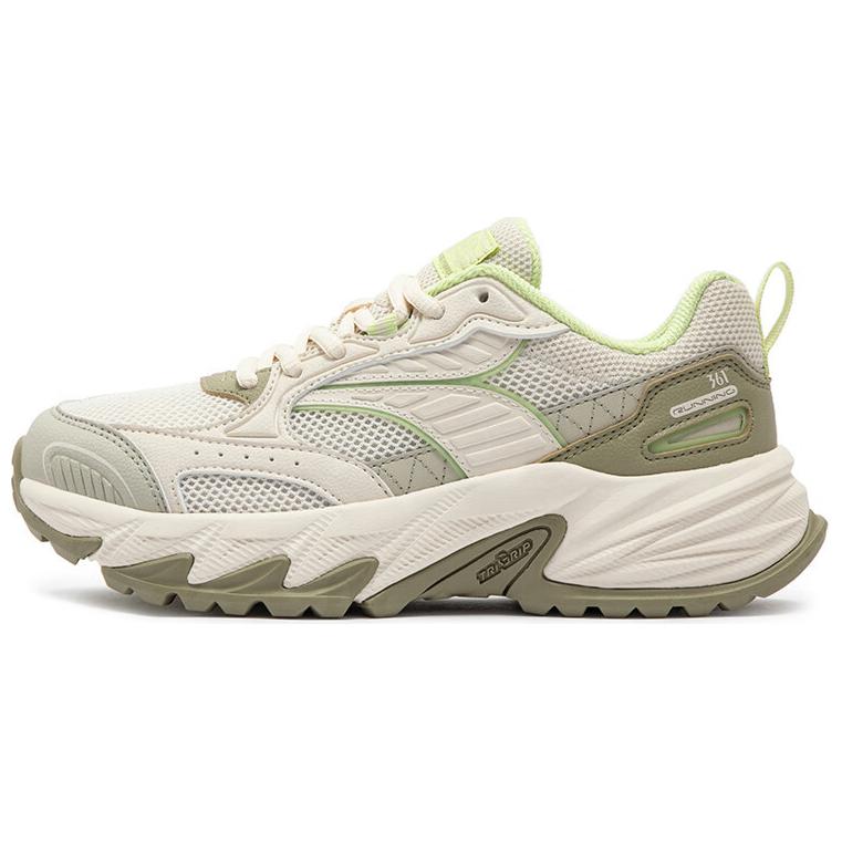 361° Slip Resistant Abrasion Resistant Low top Casual Running Shoes Women’s Beige Green