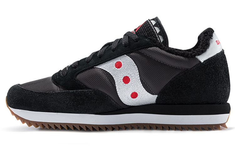 Saucony Jazz Original Running Shoes Men's Low Top Black White Red