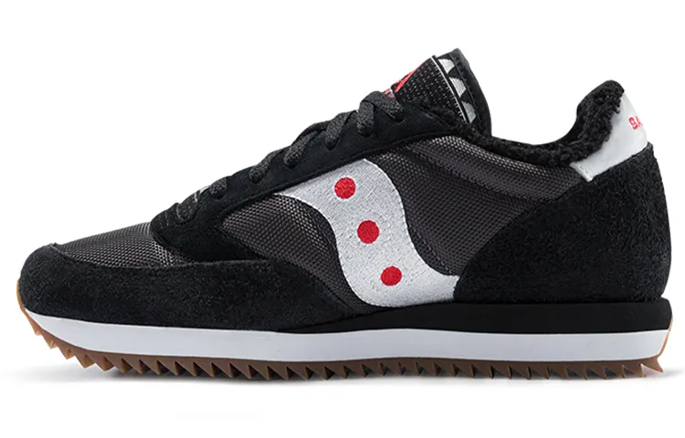 Saucony Jazz Original Running Shoes Men's Low Top Black White Red