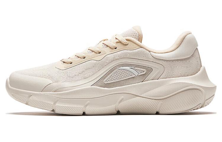 Anta Comfortable Slip Resistant Abrasion Resistant Low top Running Shoes Women’s Mud Gray Champagne