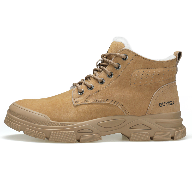 LANOUDUN Abrasion Resistant, Waterproof, And Impact Resistant High top Outdoor Shoes Unisex Brown